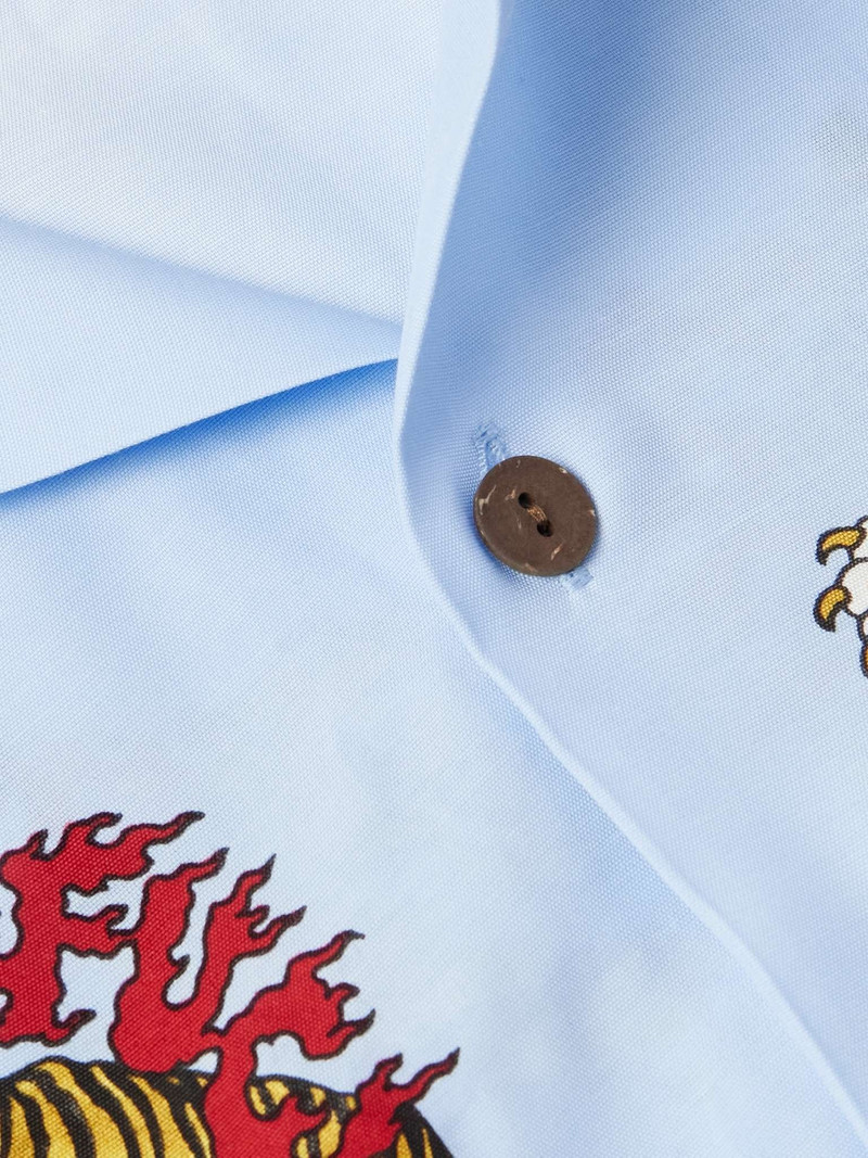 + Tim Lehi Convertible-Collar Printed Matte-Satin Shirt 5