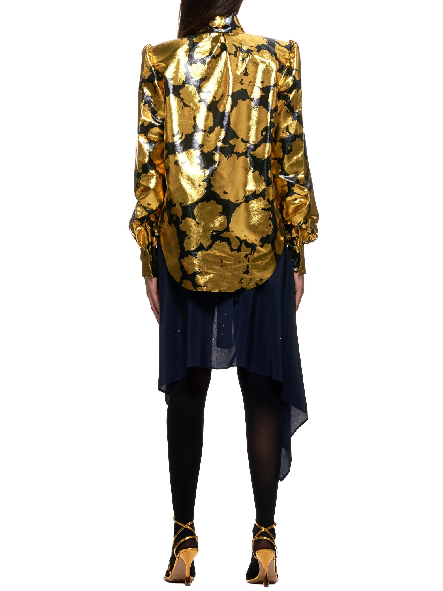 Silk Ribbon Collar Shirt - 3