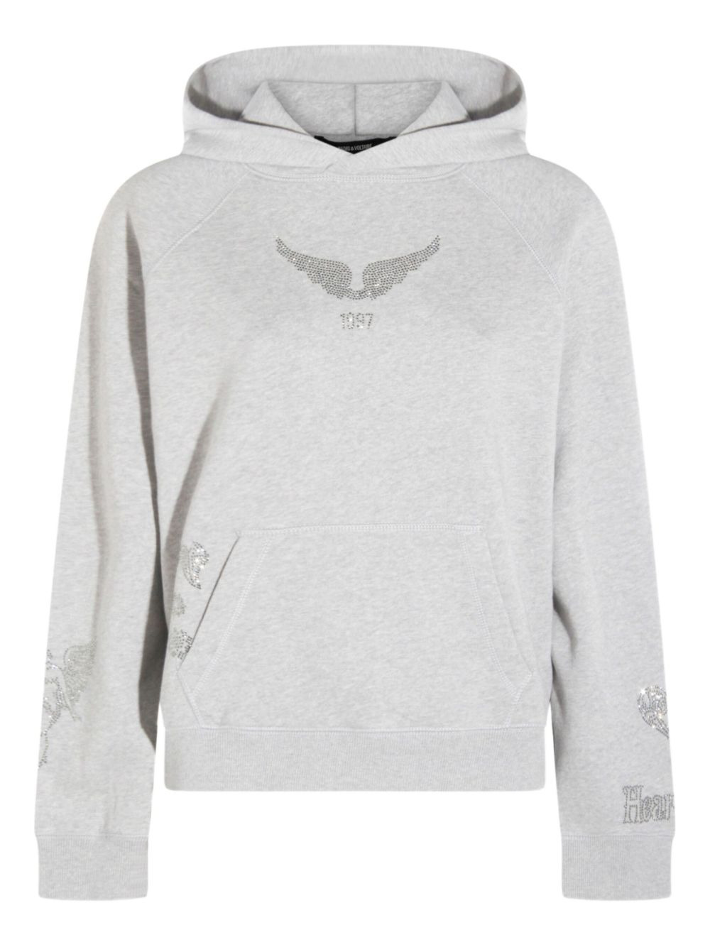 crystal-embellished hoodie - 1