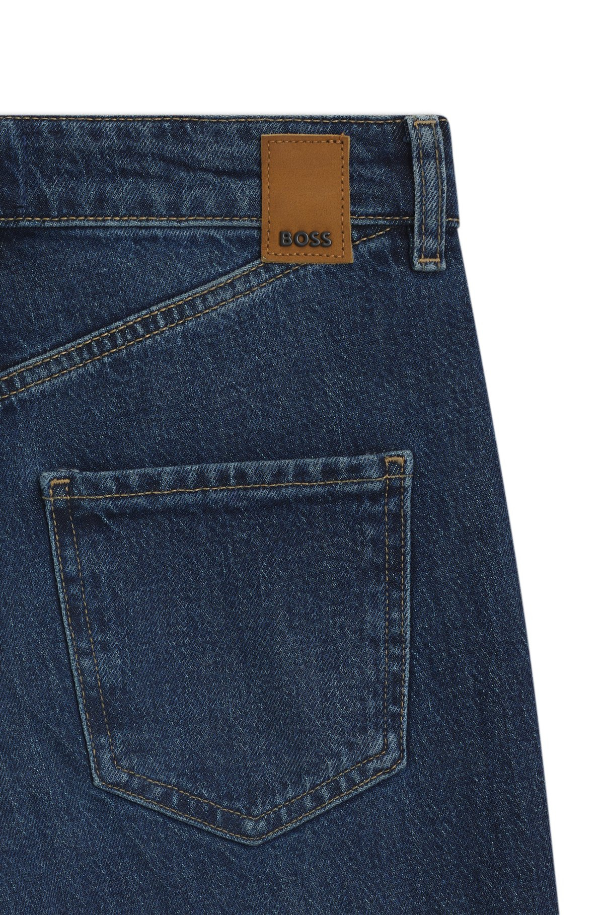 WIDE-LEG JEANS IN BLUE COMFORT-STRETCH DENIM - 6