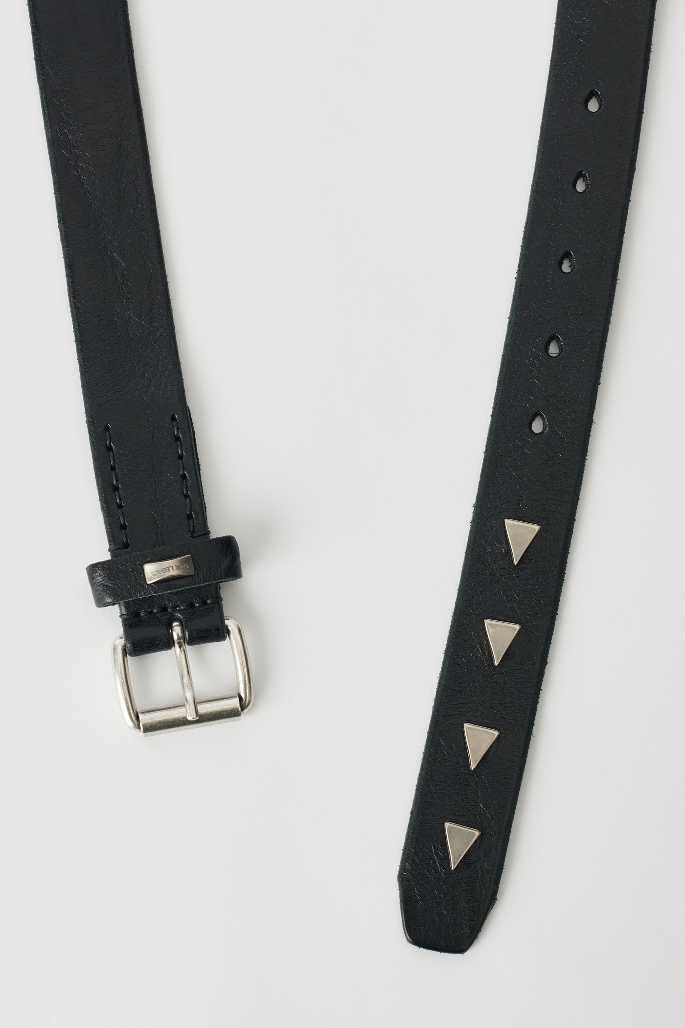 3 cm Belt Arrow Head Black Leather - 2