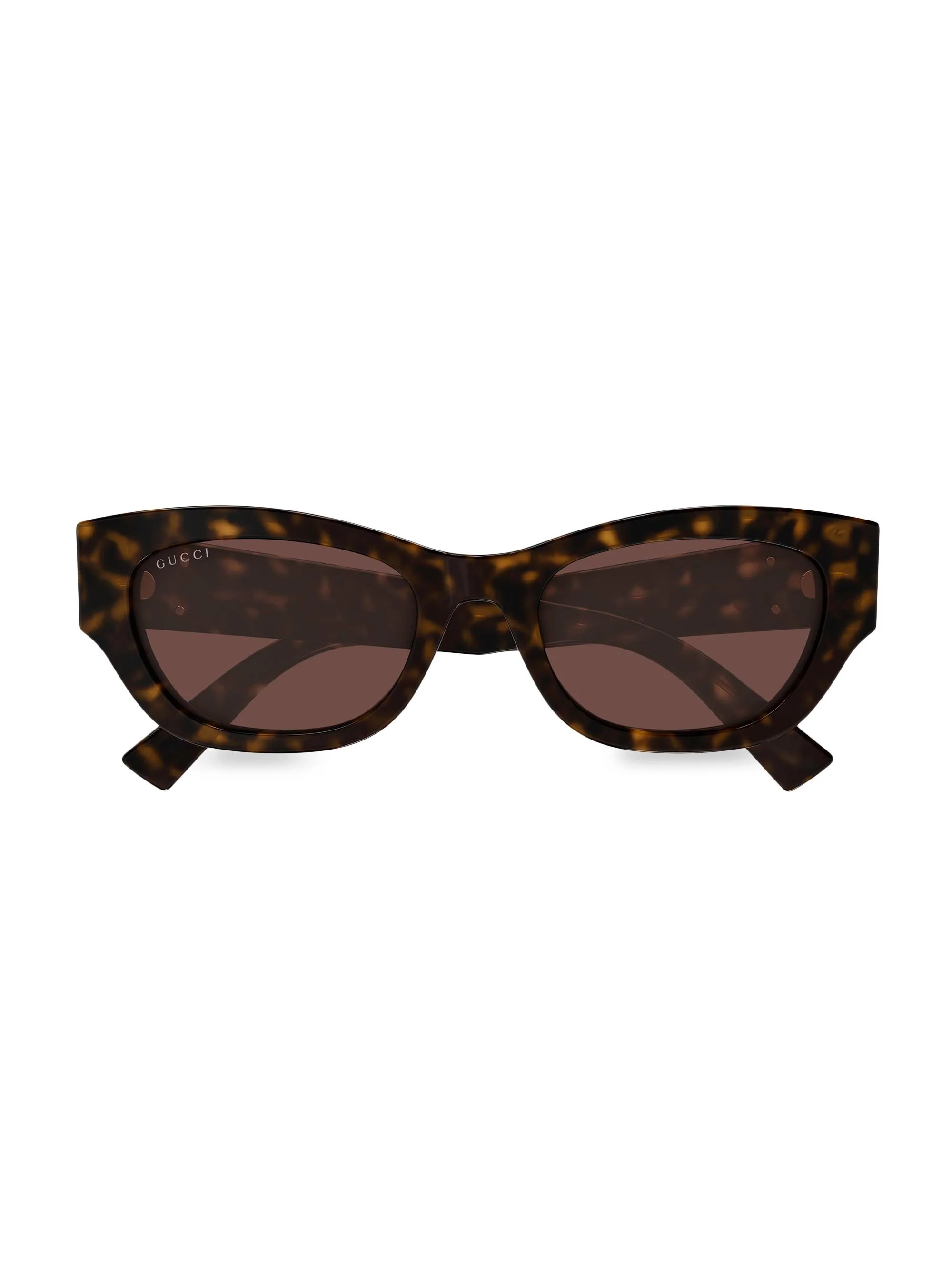 Women's GG Extruded 53MM Cat-Eye Sunglasses - Havana - 1