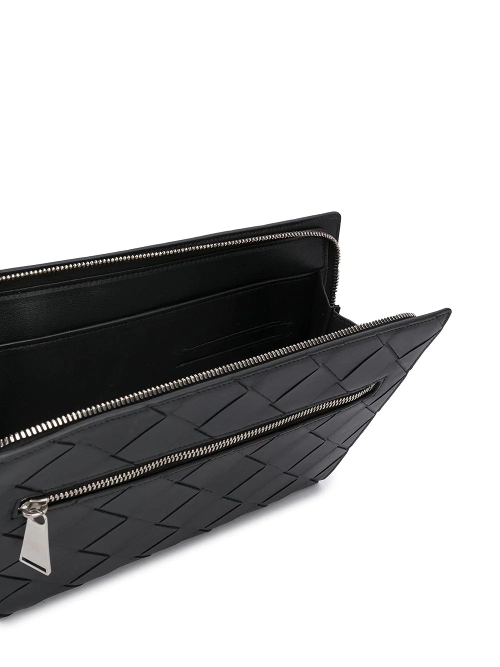 woven leather clutch bag - 5