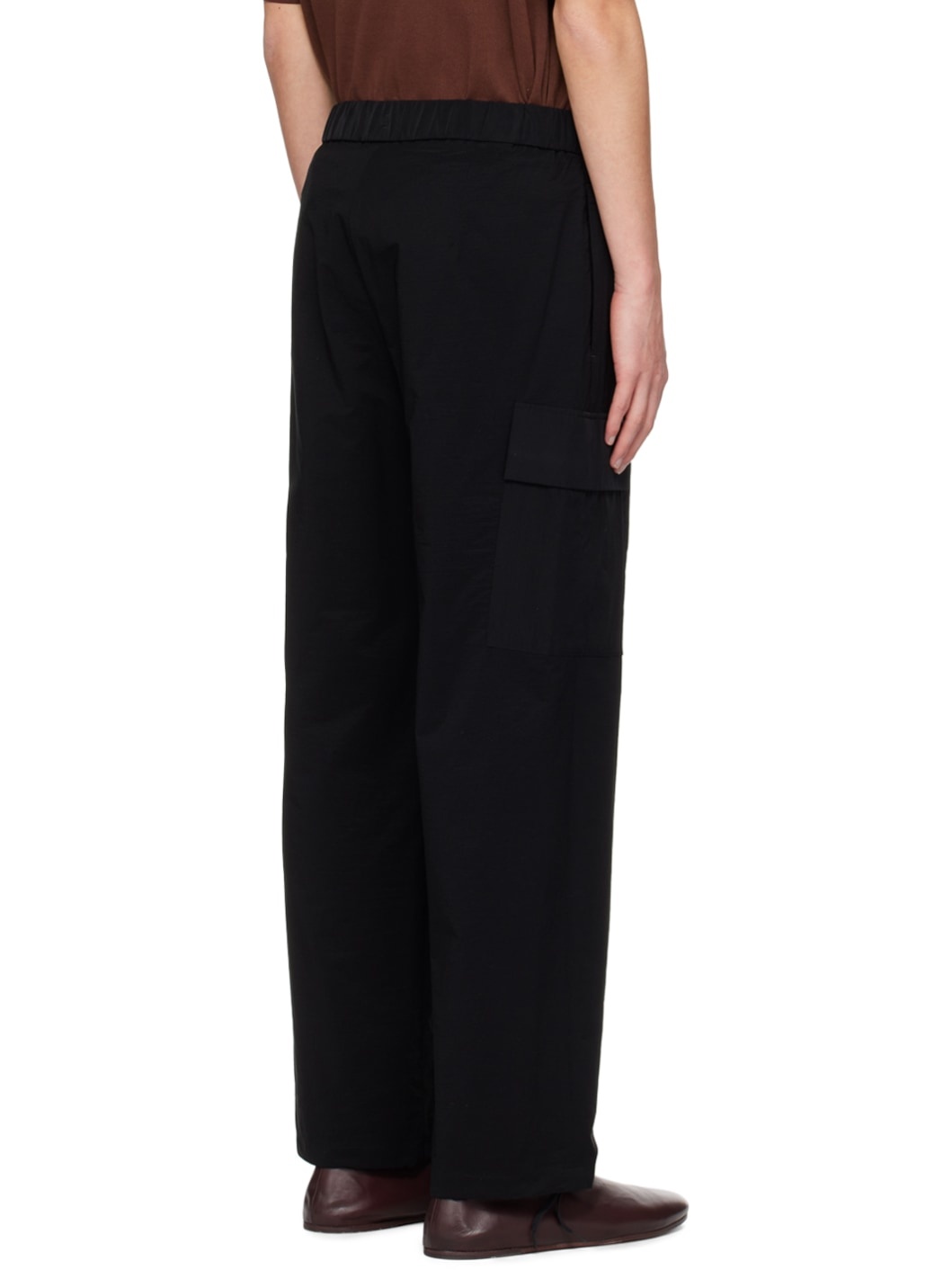 Black Drawstring Cargo Pants - 3