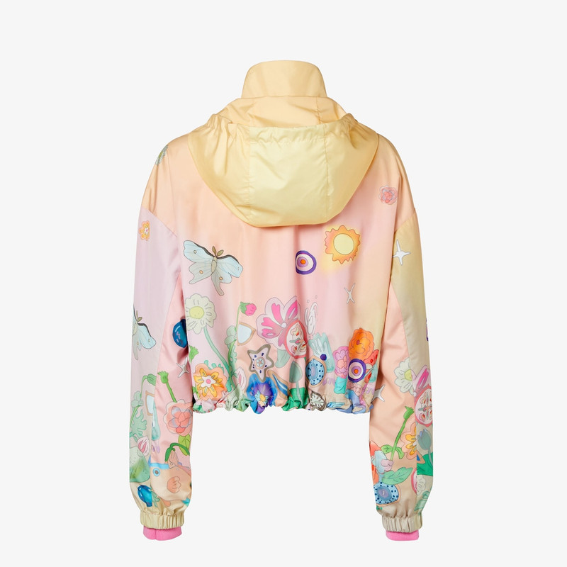 Fantastic Fendi Future Windbreaker Pink and yellow printed nylon windbreaker 2