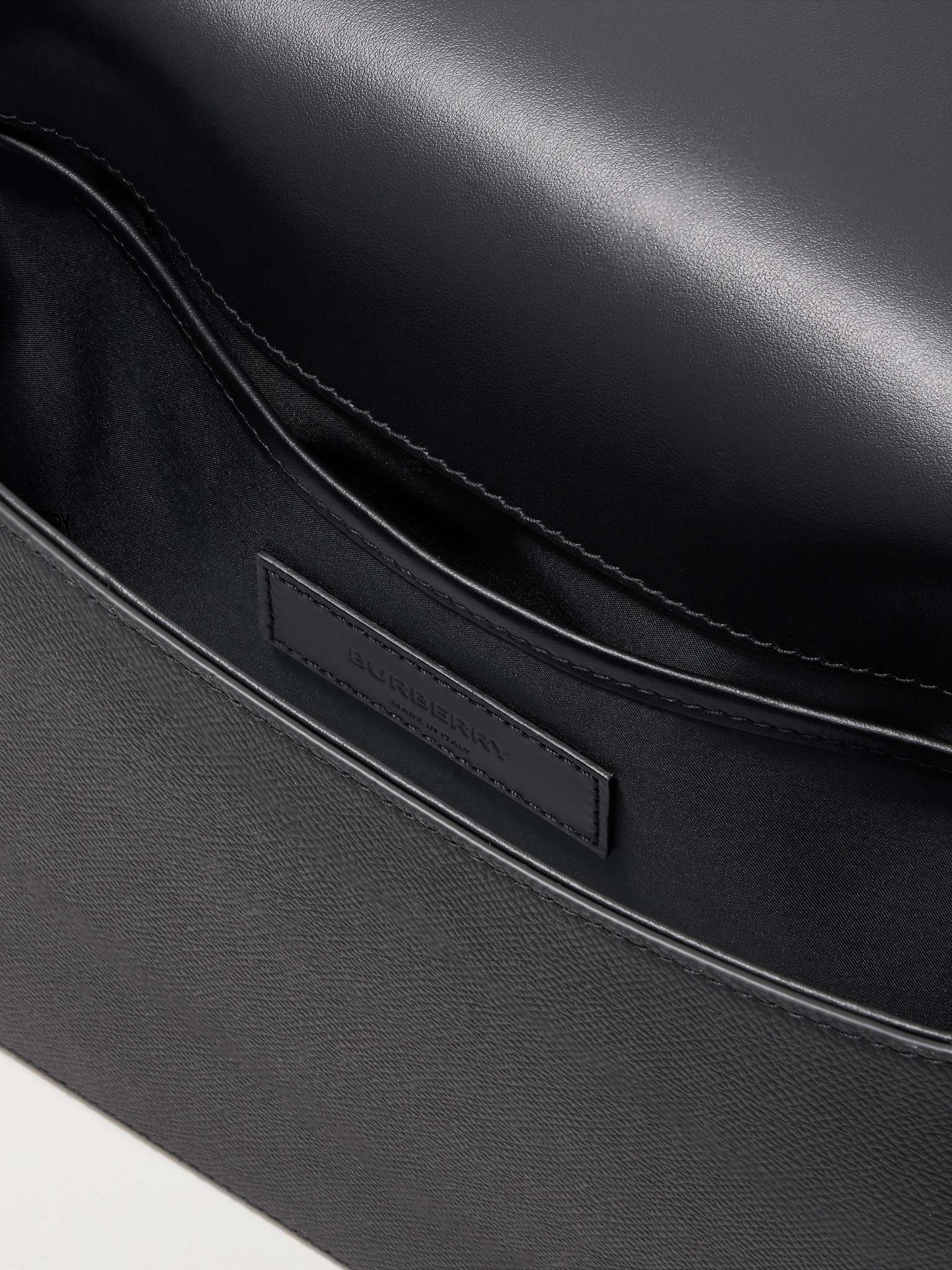 Logo-Embellished Full-Grain Leather Messenger Bag - 3