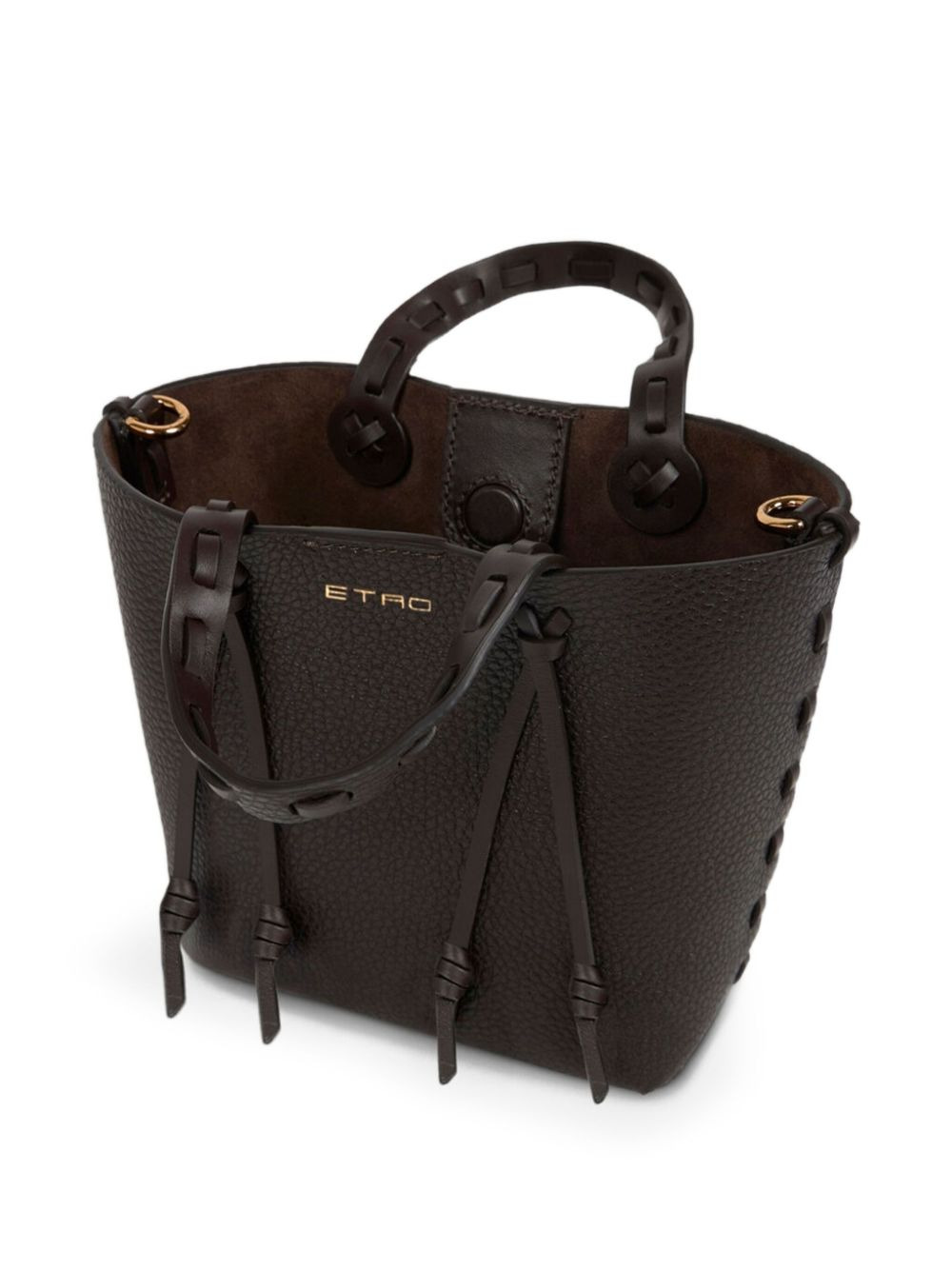 mini leather tote bag - 5