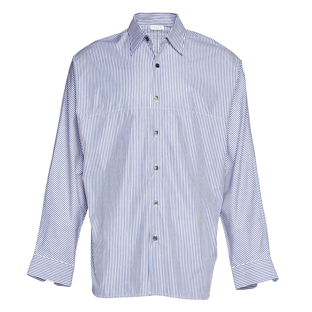 Pinstriped Cotton Poplin Shirt - 1