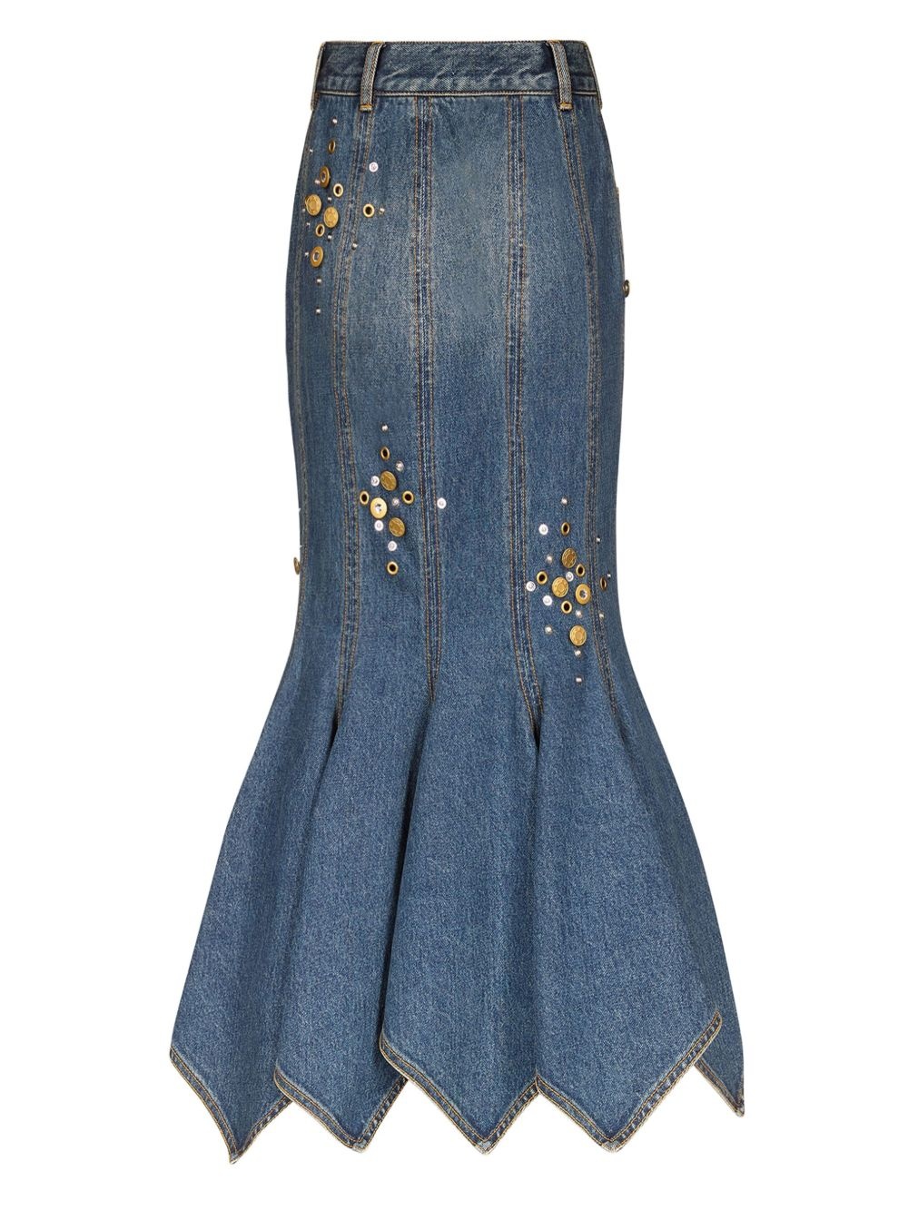 stud-detail midi skirt - 6