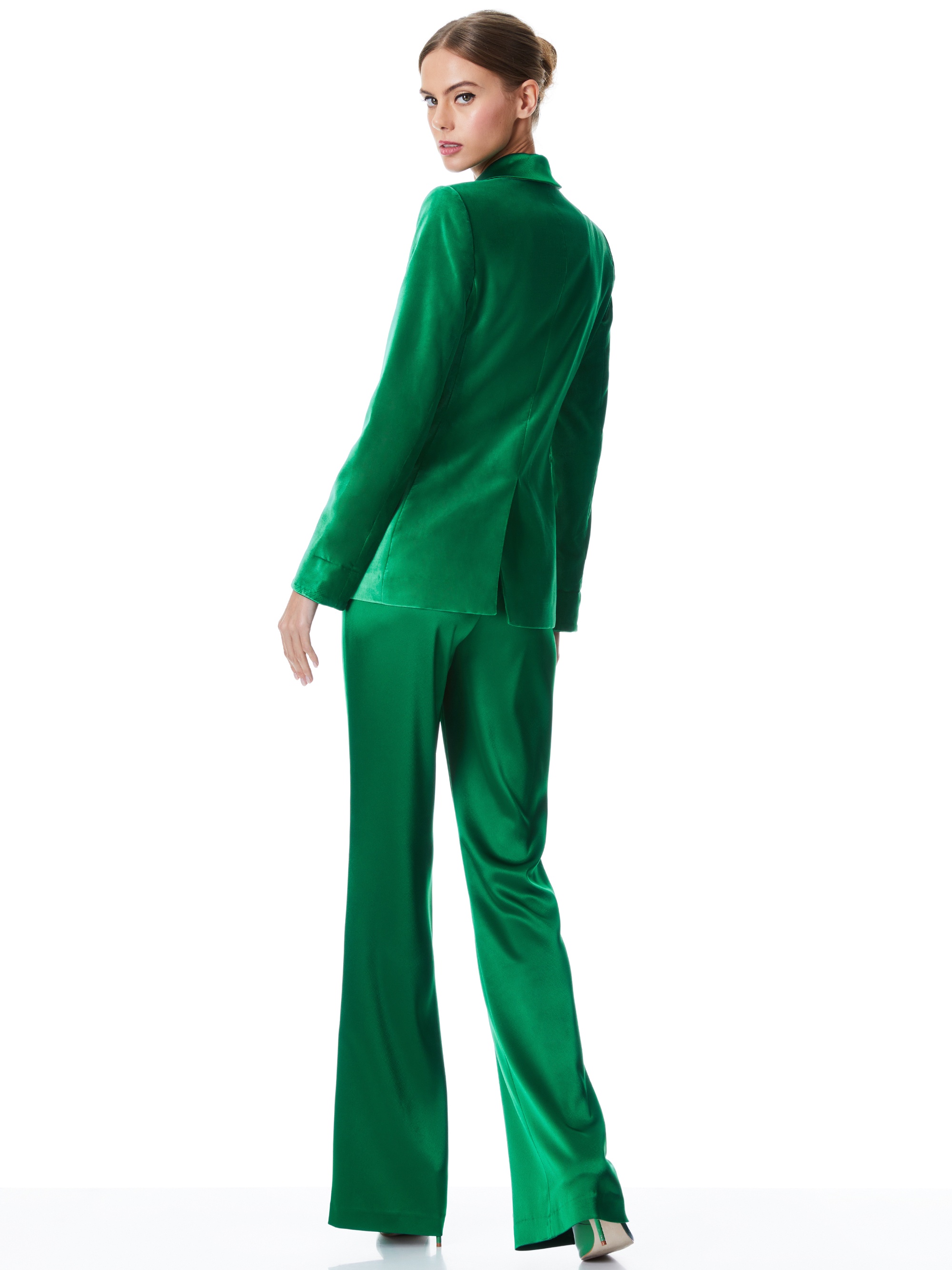 BREANN VELVET ROLLED CUFF BLAZER - 3