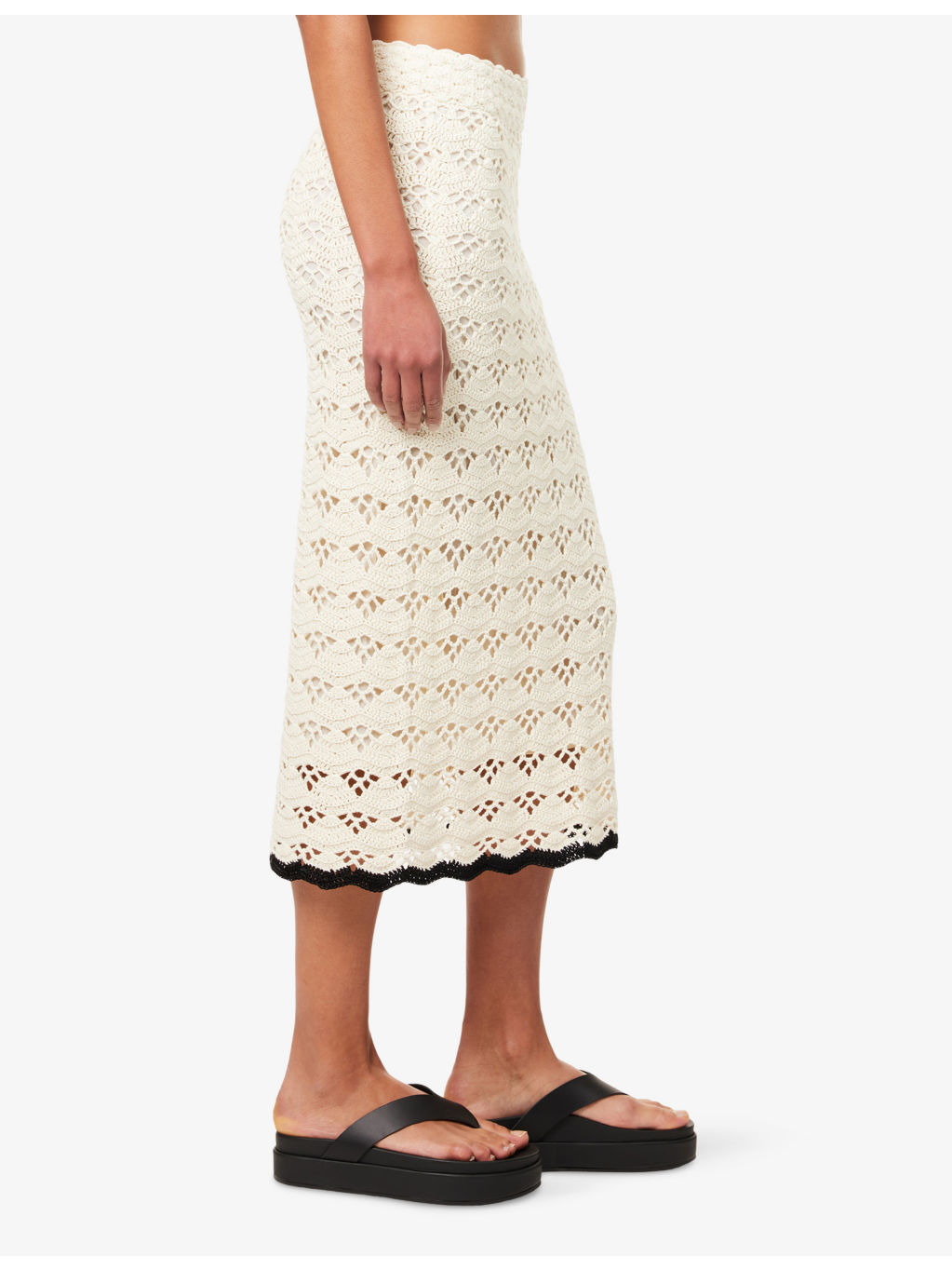 Rhiannon Cotton Crochet Maxi Skirt - 3