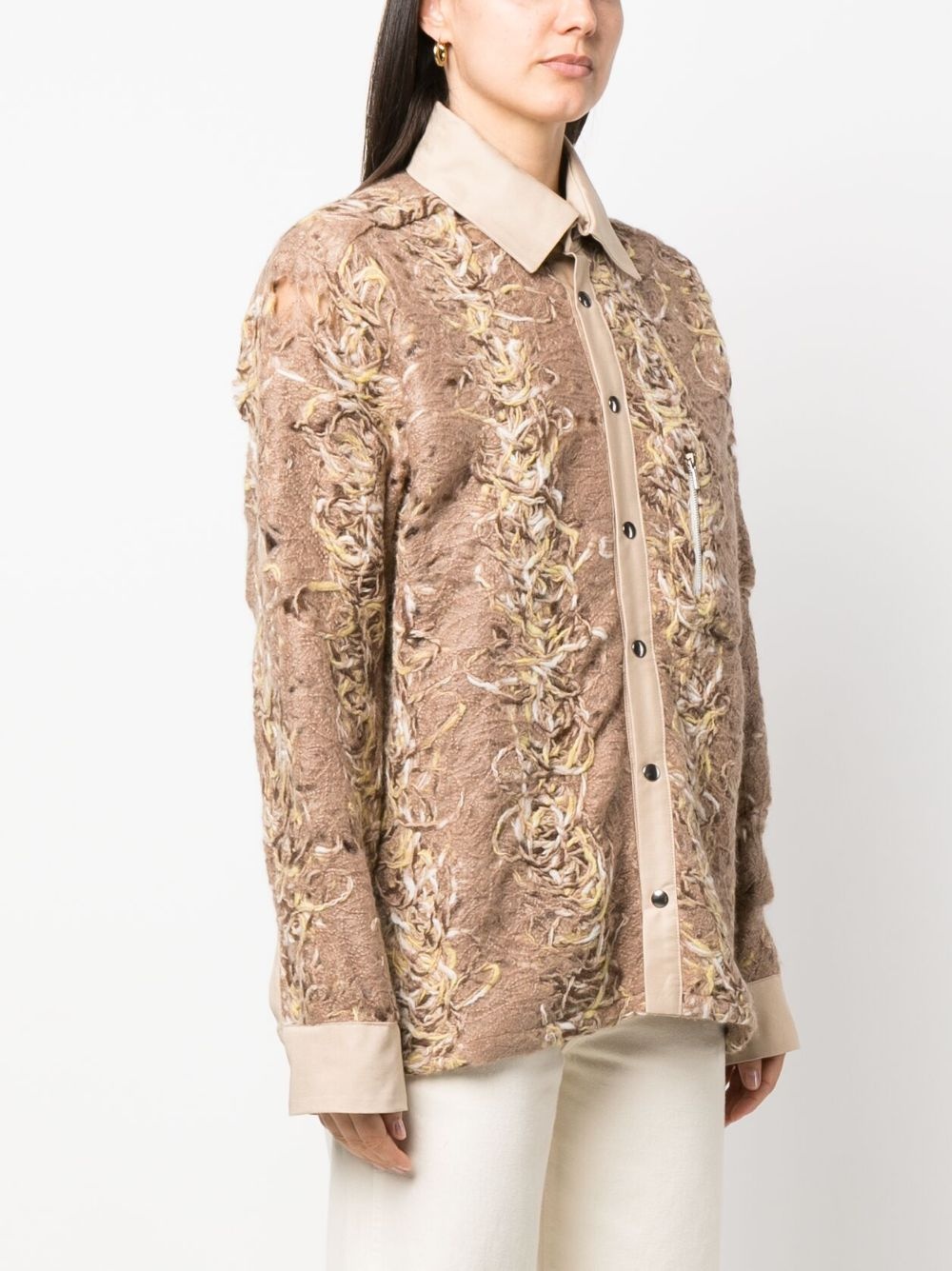 distressed-effect long-sleeve shirt - 3