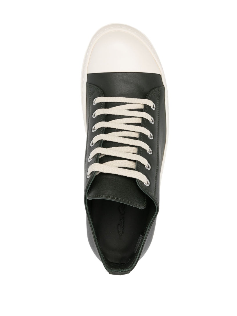 Rick Owens Men Low Sneaks In Grain Calf Leather - 4