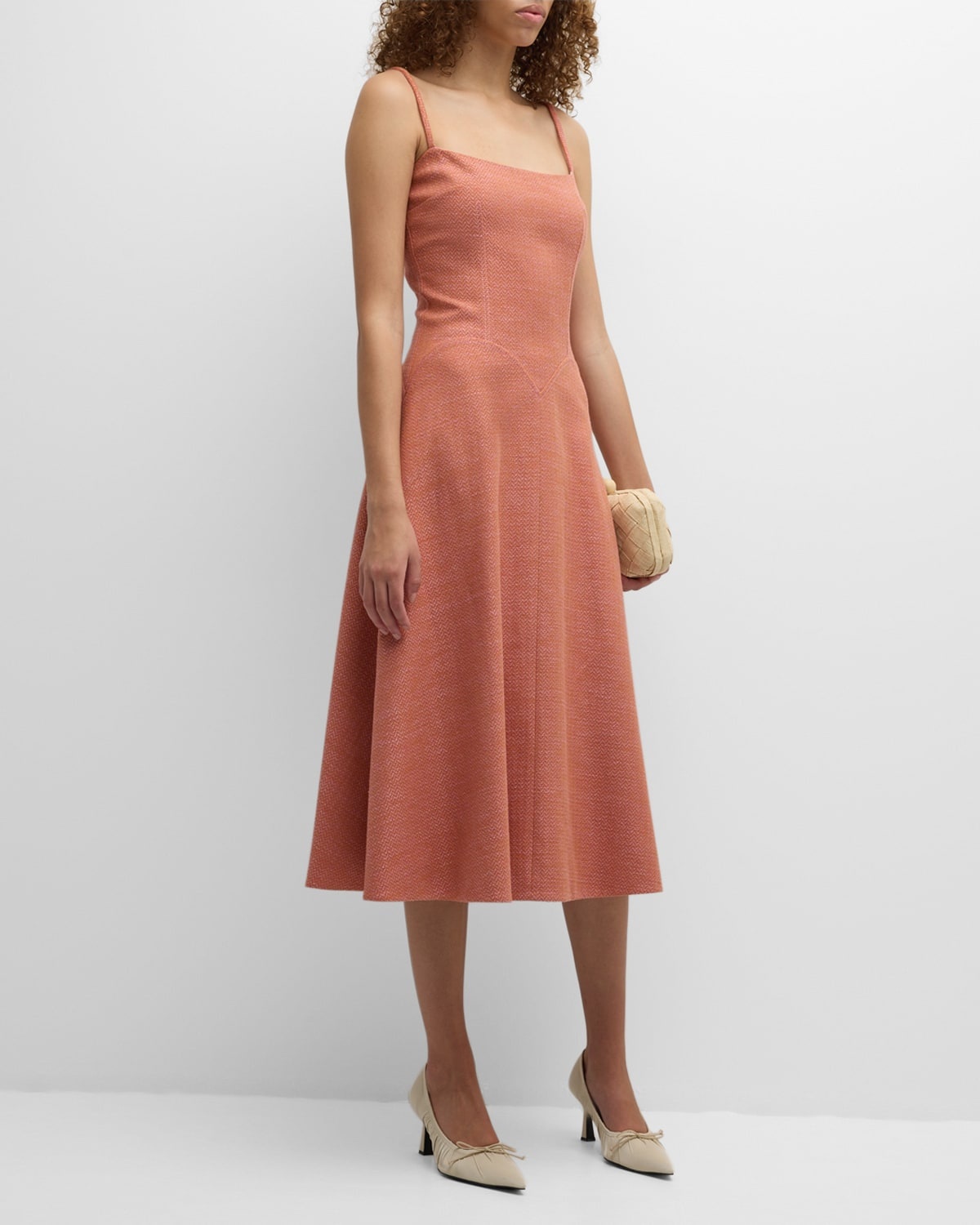 Esha Sleeveless Linen Midi Dress - 3