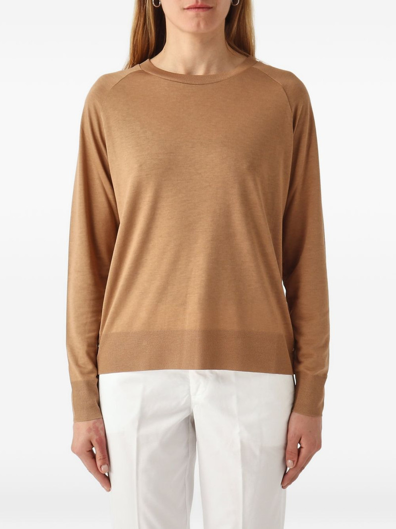 raglan-sleeve button-slit t-shirt 1