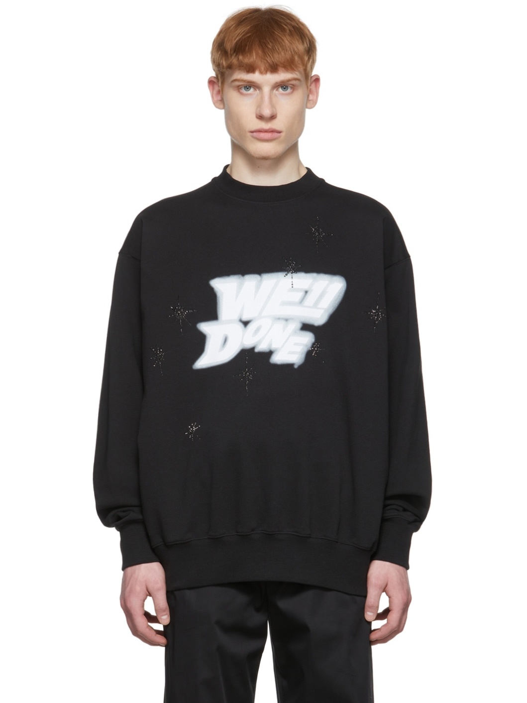 Black Cotton Sweatshirt - 1
