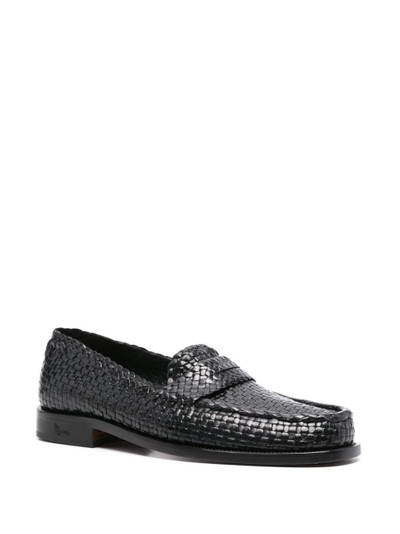 Marni interwoven-design leather loafers outlook
