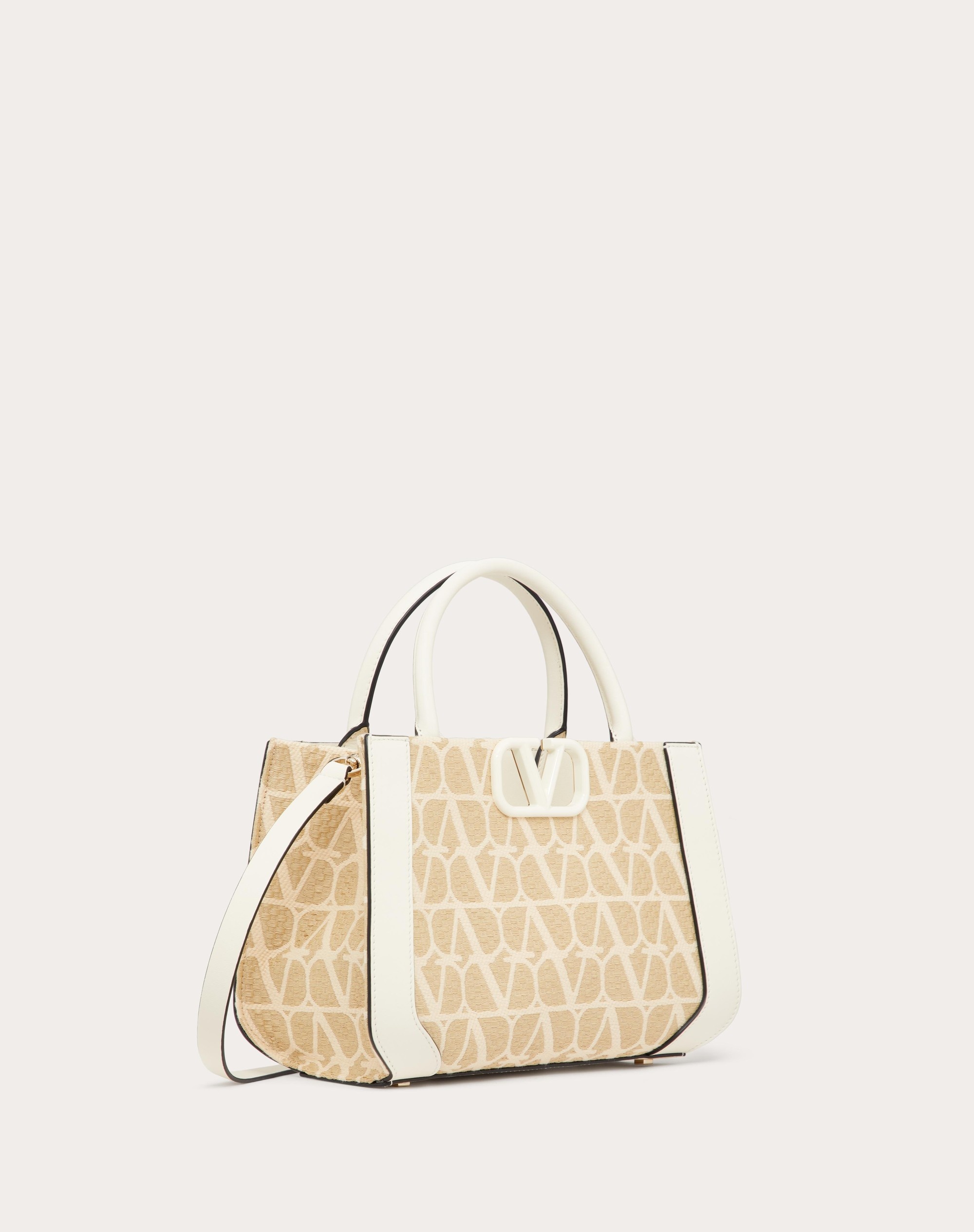 TOILE ICONOGRAPHE SMALL RAFFIA SHOPPING BAG - 3