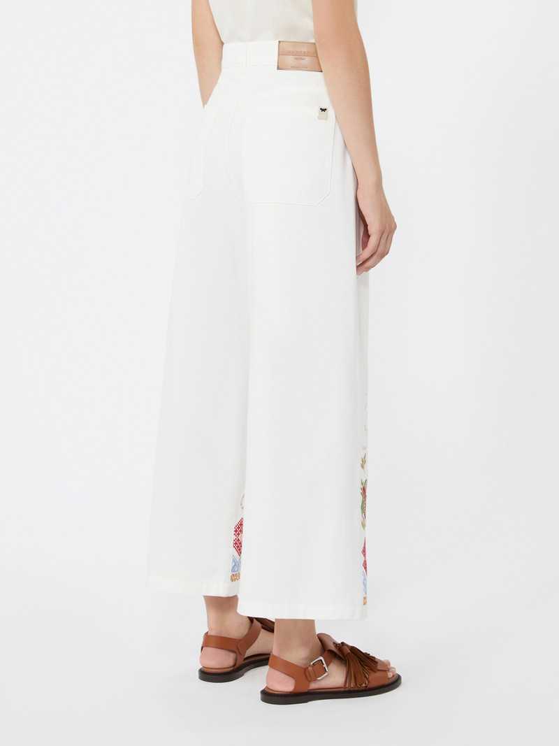 ADUNCO Cotton bull trousers - WHITE 4