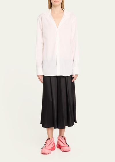 MM6 Maison Margiela Long-Sleeve Combo Midi Shirtdress outlook