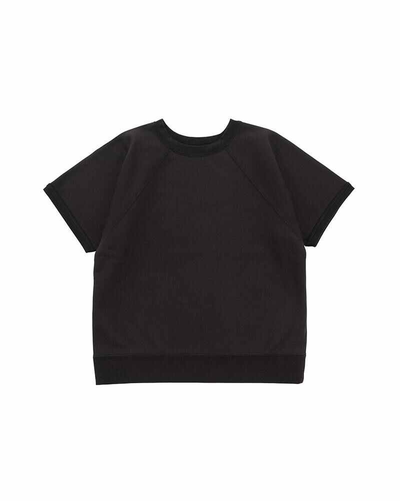 RAGLAN SWEAT S/S (SEA ISLAND) W BLACK - 1