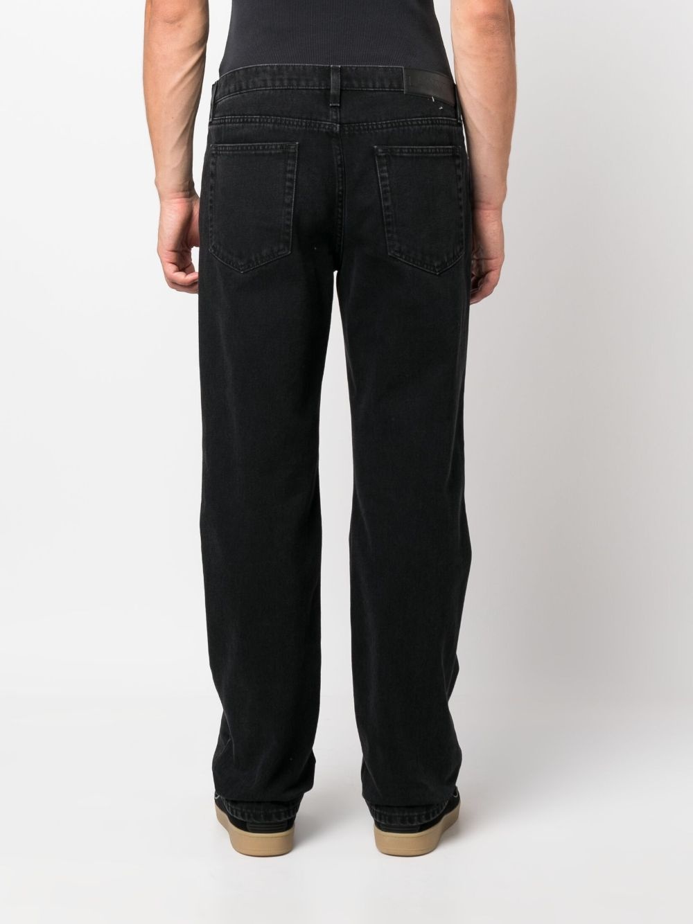 logo-patch straight-leg jeans - 4