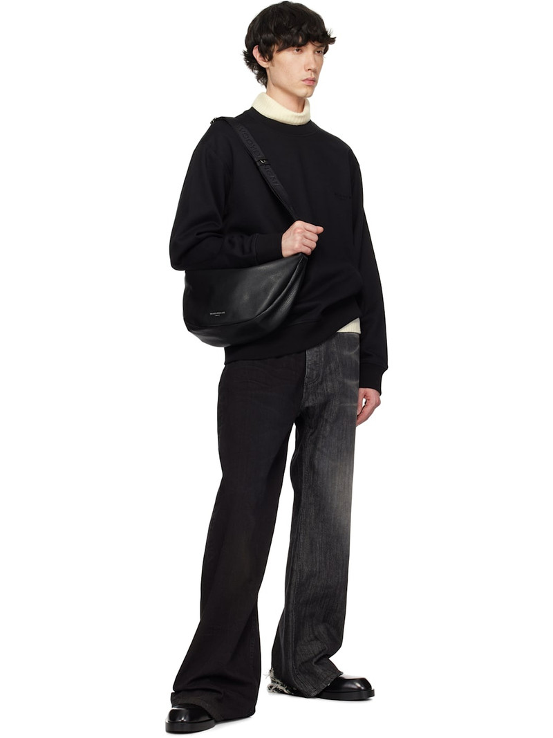 Wooyoungmi Black Embroidered Logo Sweatshirt outlook
