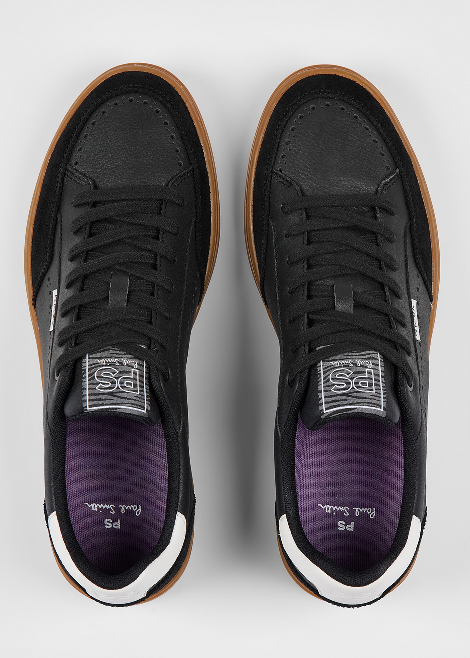 Black Leather 'Hillstar' Trainers - 5