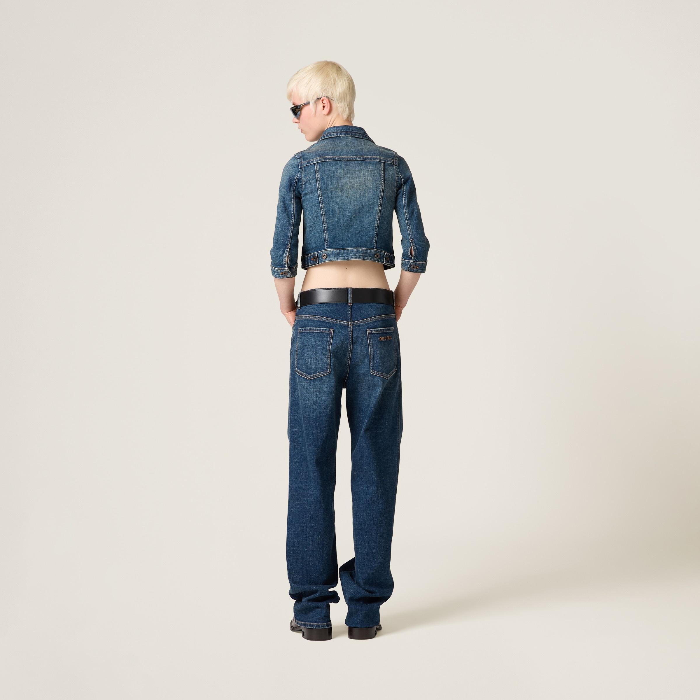 Stretch denim trousers - 3