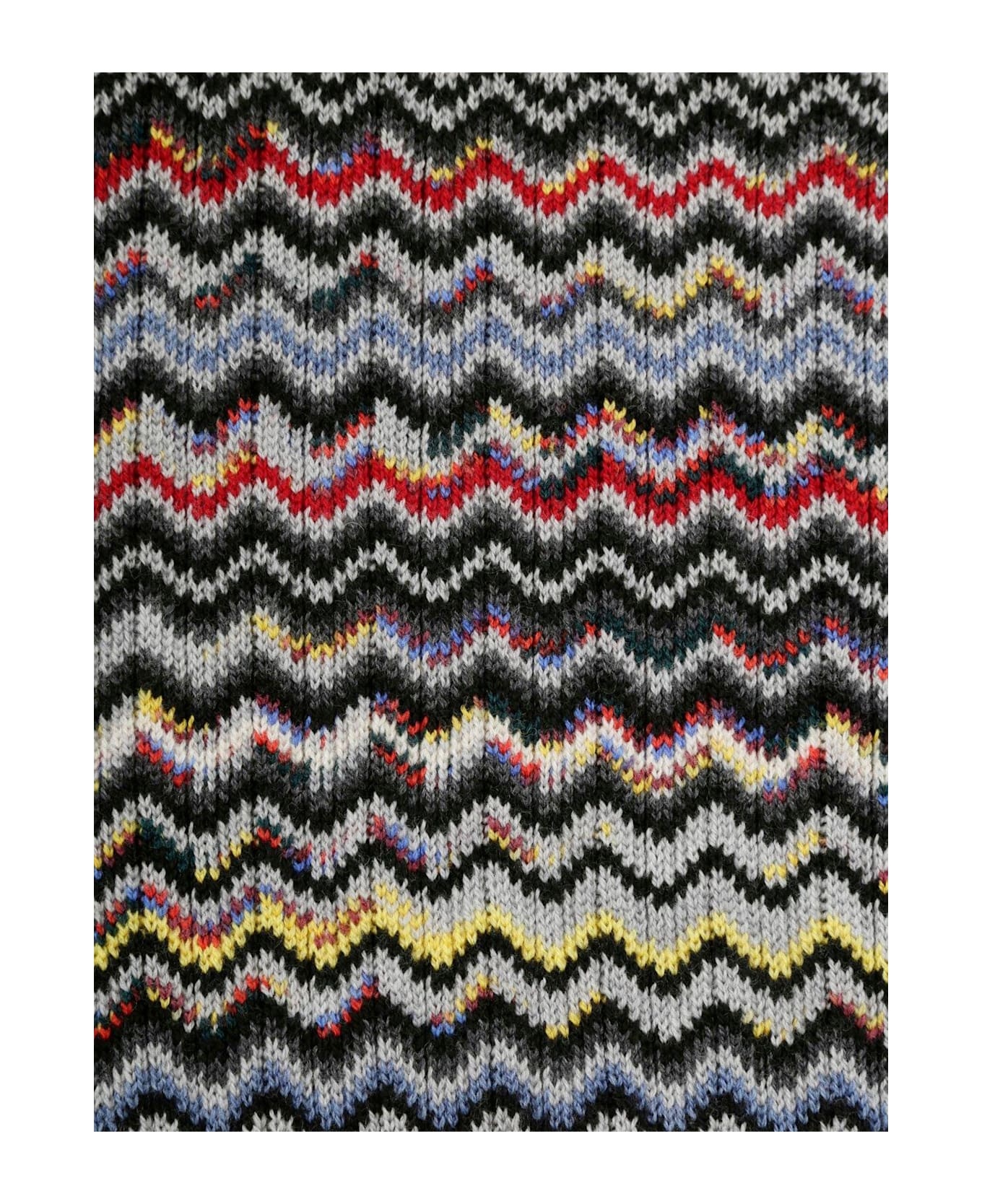Chevron-knitted Wraparound Scarf - 2