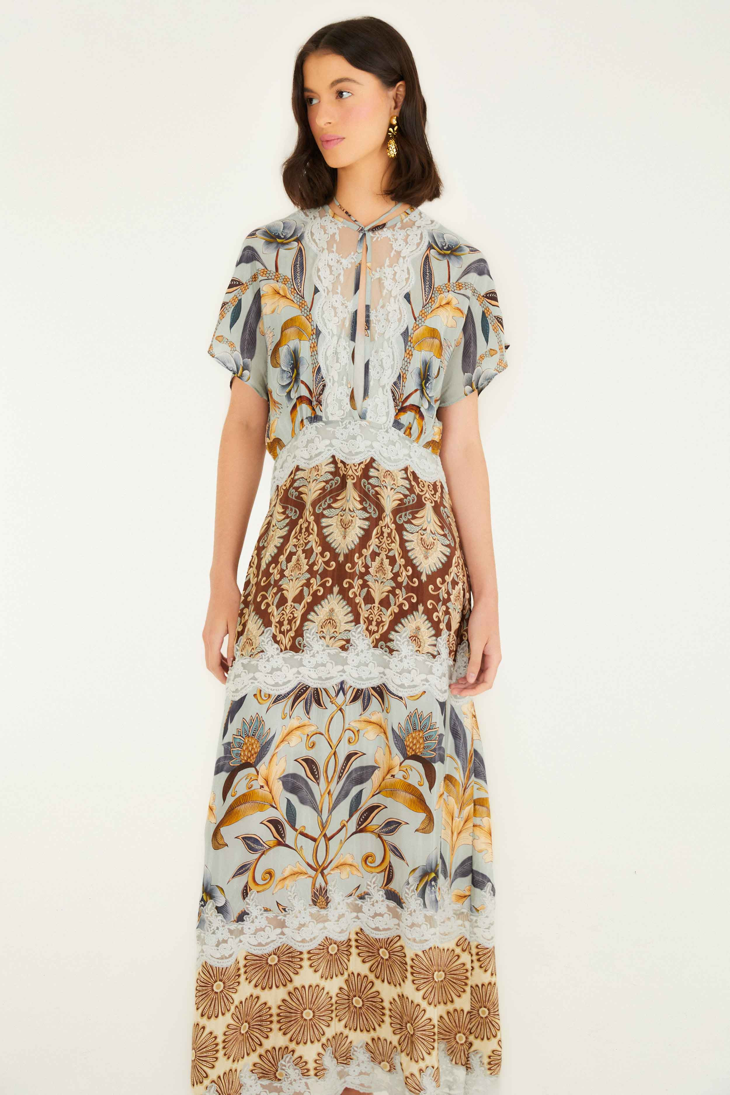 Mixed Snake Garden Maxi Dress - 2