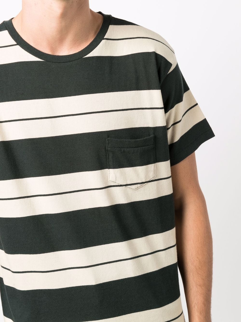 stripe print T-shirt - 5