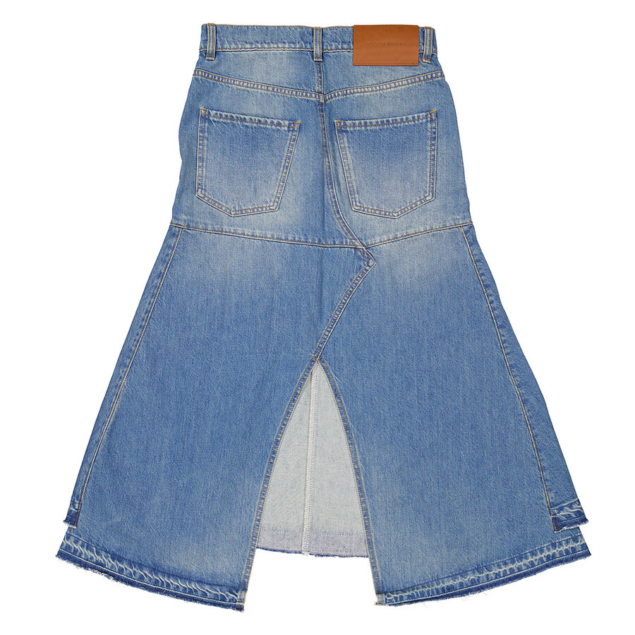 Victoria Beckham Patched Denim Skirt - 6