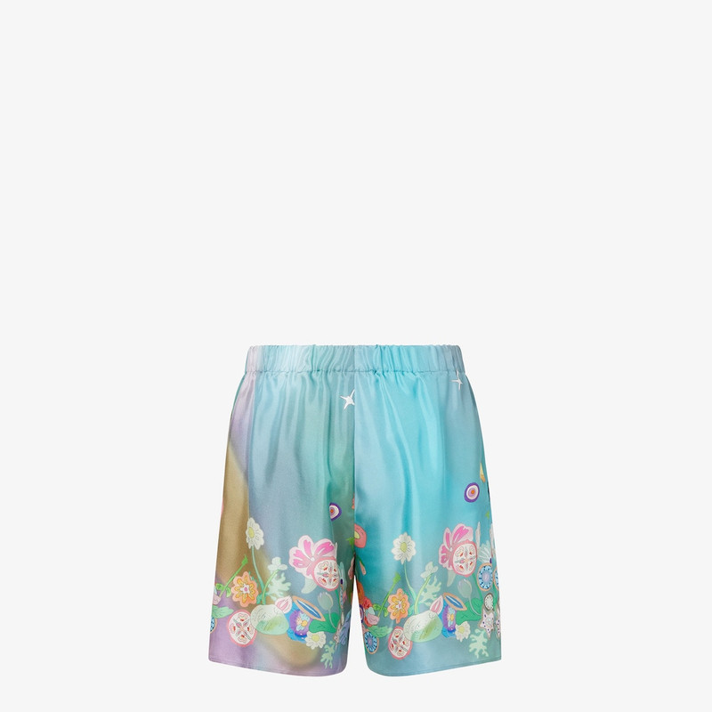 Fantastic Fendi Future Bermudas Multicolor printed silk shorts 2