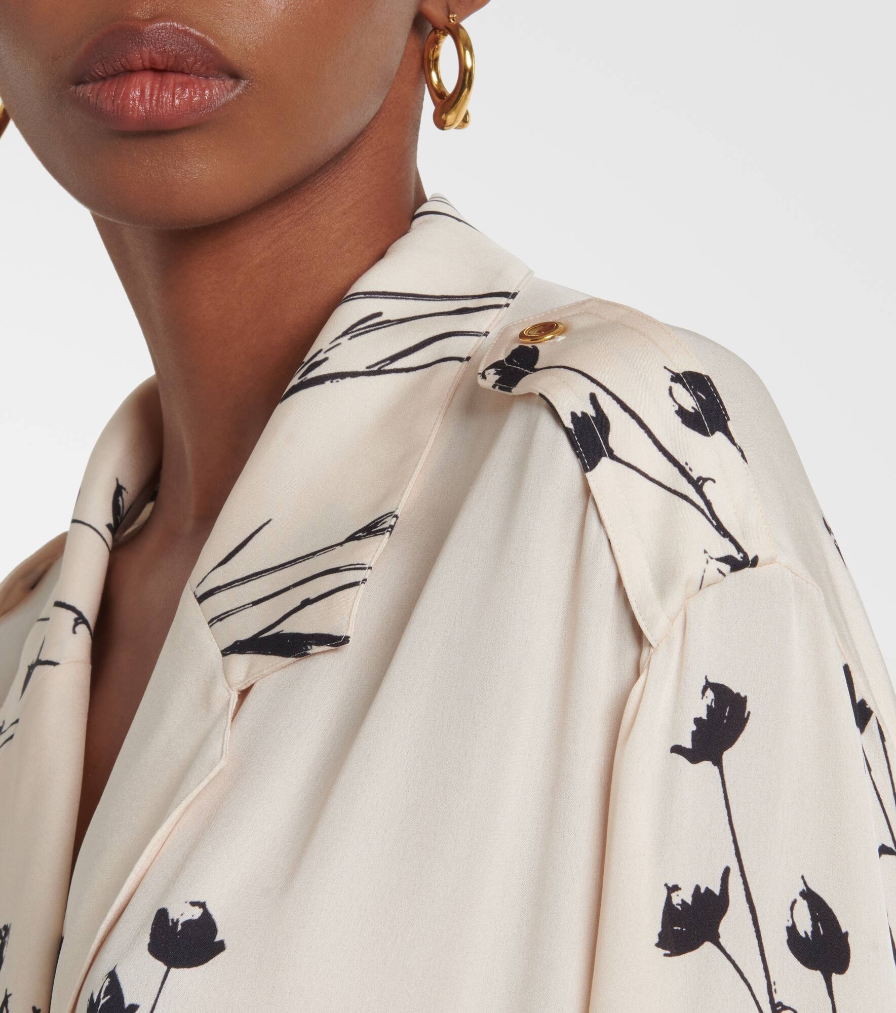 Federica floral silk midi dress - 5
