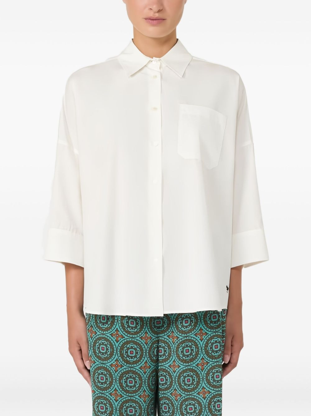 pocket three-quarter sleeve shirt - 3