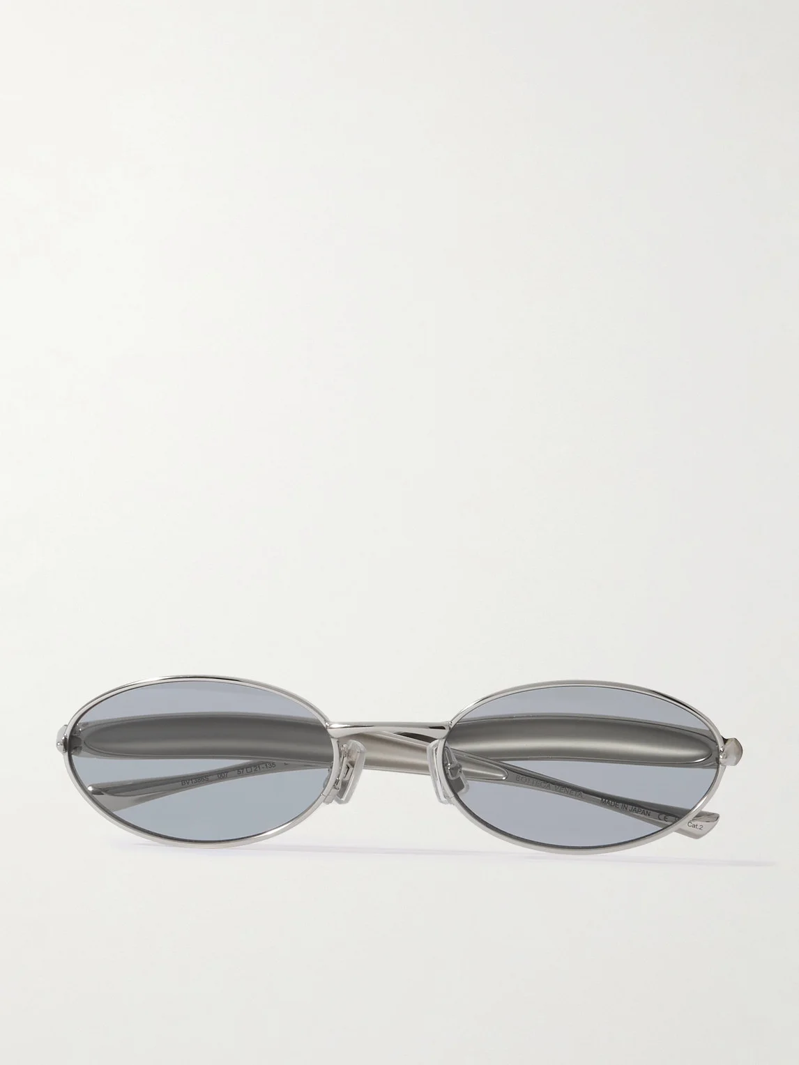 Sardine Oval-Frame Silver-Tone Sunglasses - 1
