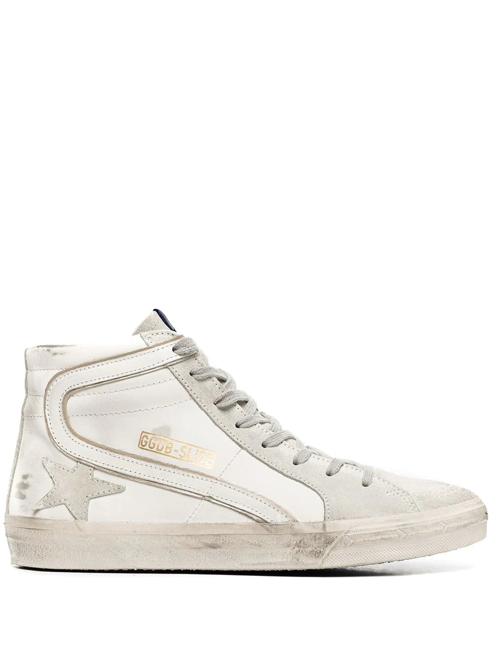 Slide leather high-top trainers - 1
