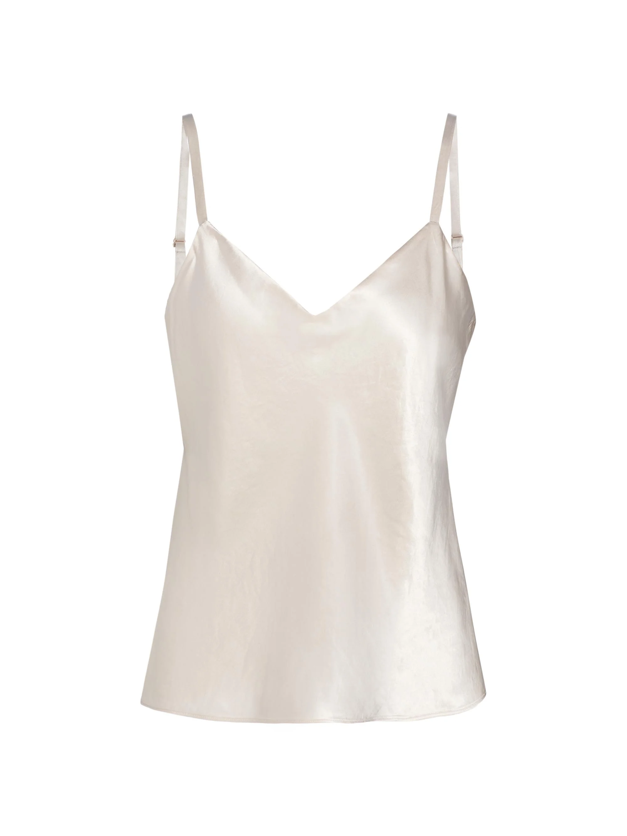 Women's Satin V-Neck Cami - Champagne - 1