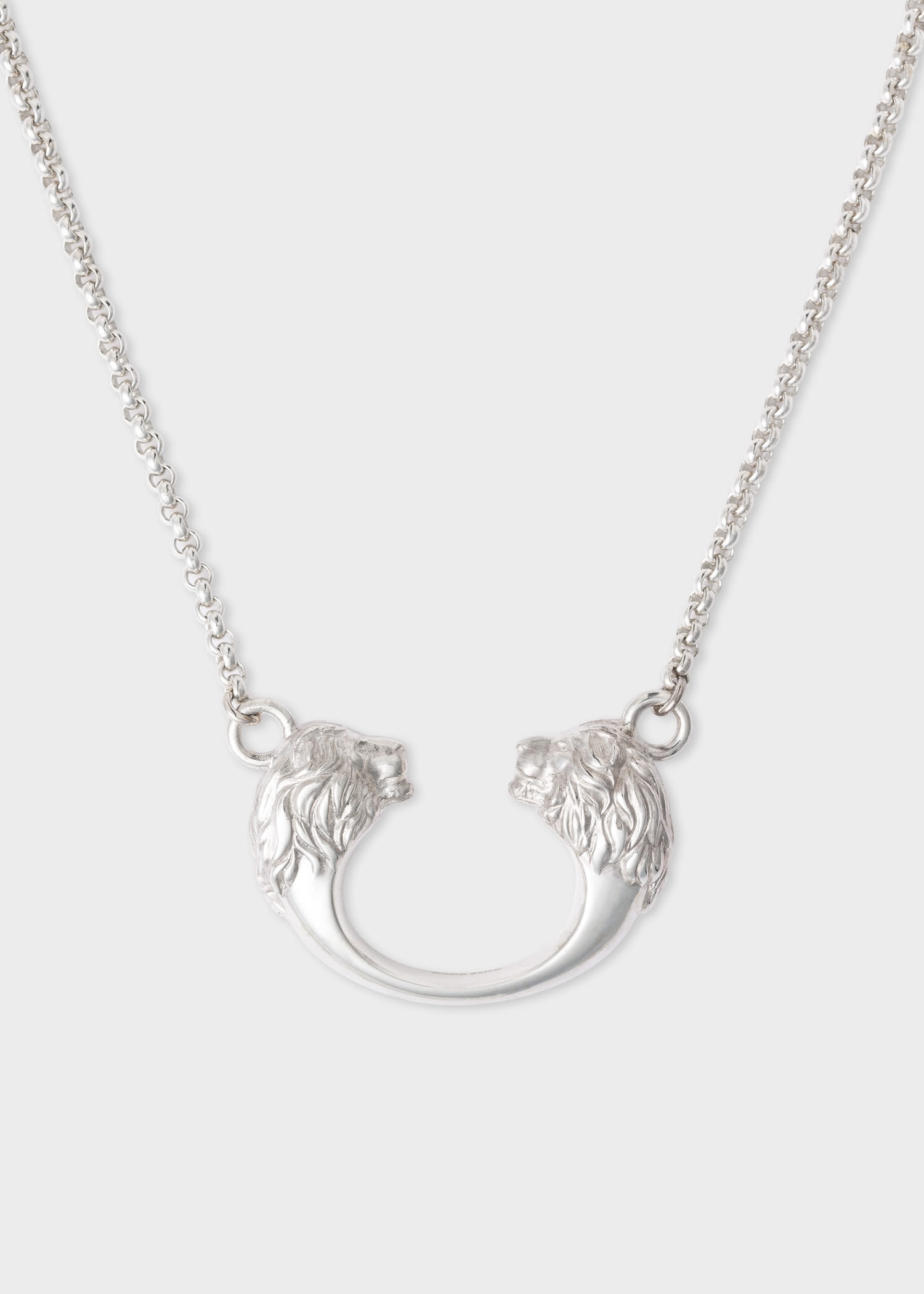 Silver 'Loewenkind' Lion Chain Pendant Necklace - 1