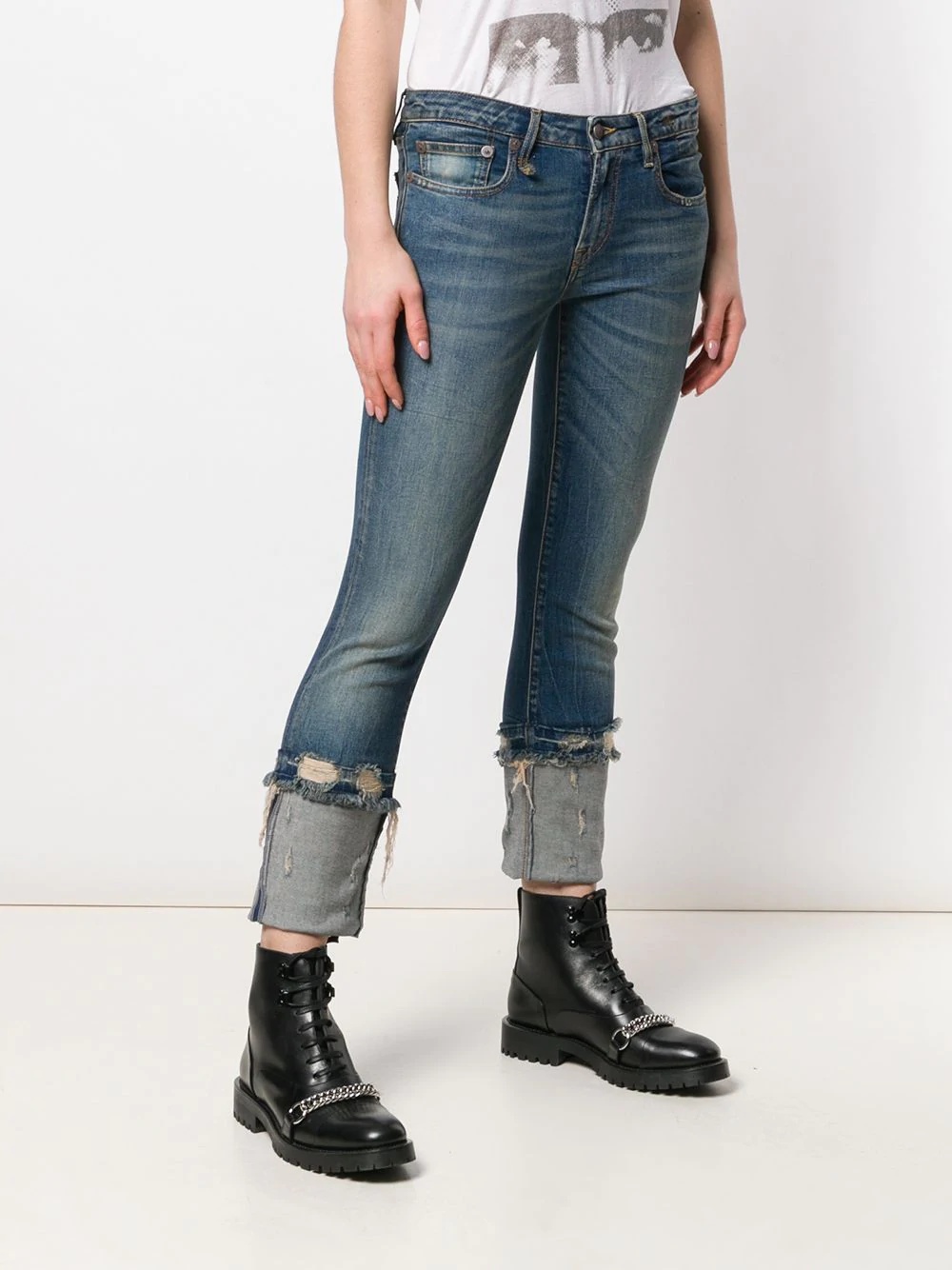 cropped low rise jeans - 3