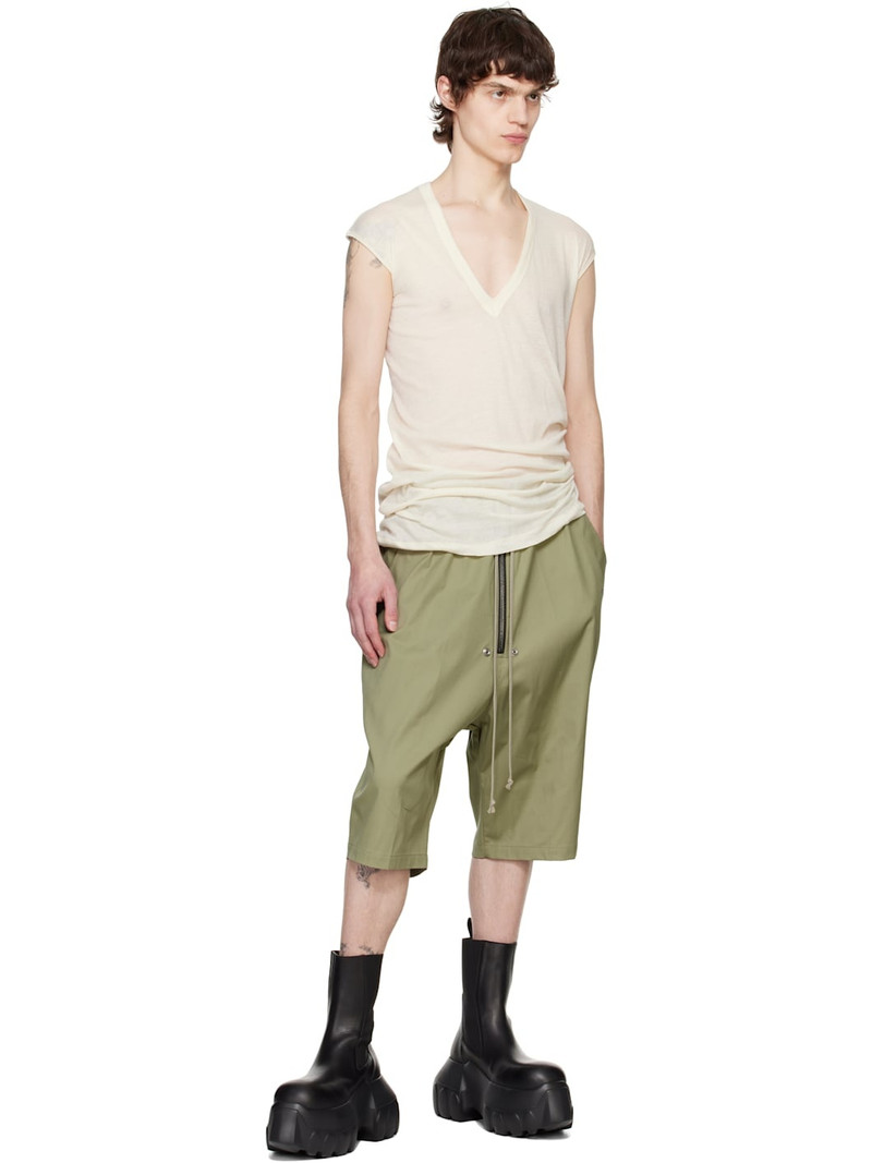 Rick Owens Green Hollywood Cargobela Shorts outlook