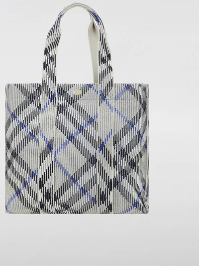 Burberry Check Knit Medium Tote Bag Lichen outlook