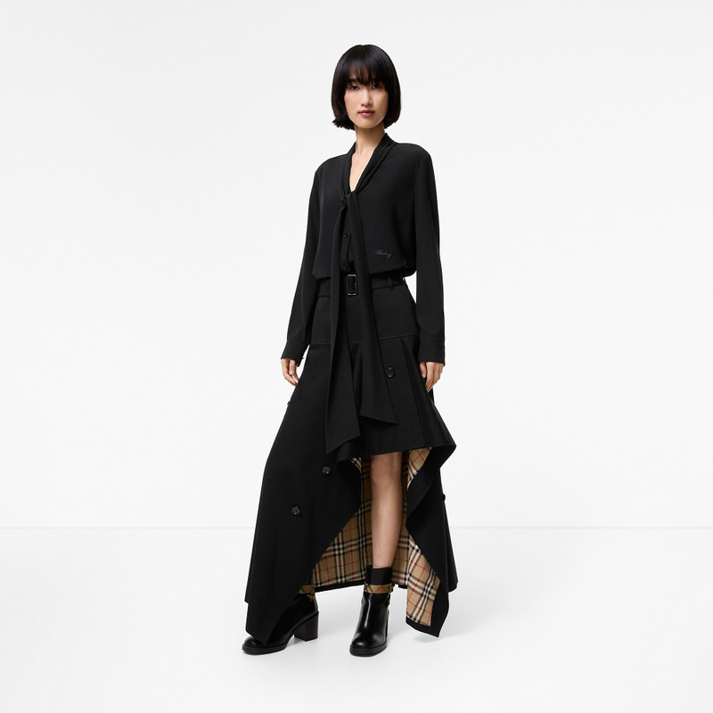 Burberry Gabardine Asymmetric Trench Skirt outlook