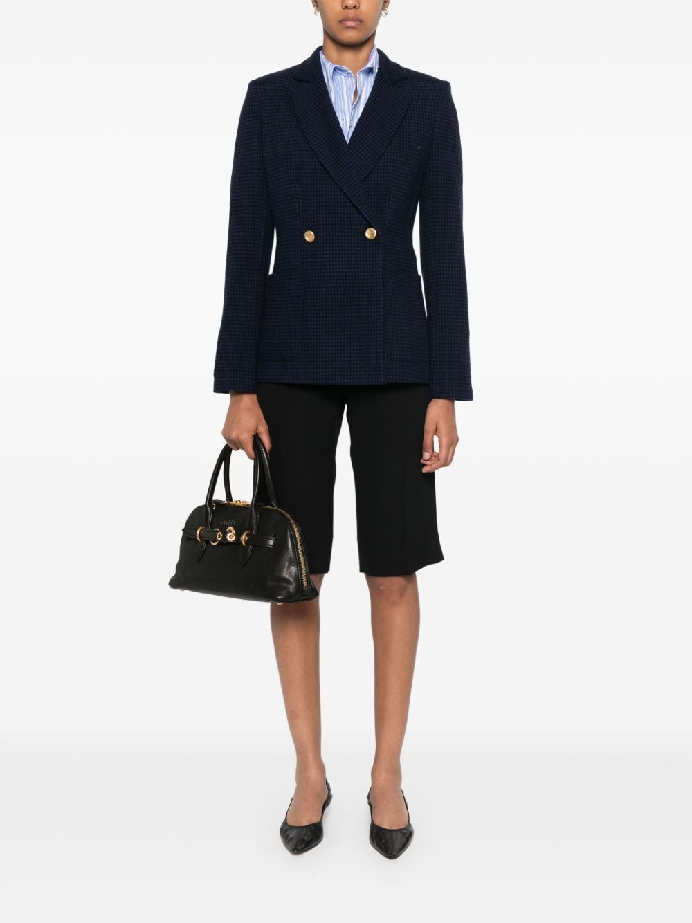 houndstooth-pattern blazer - 2