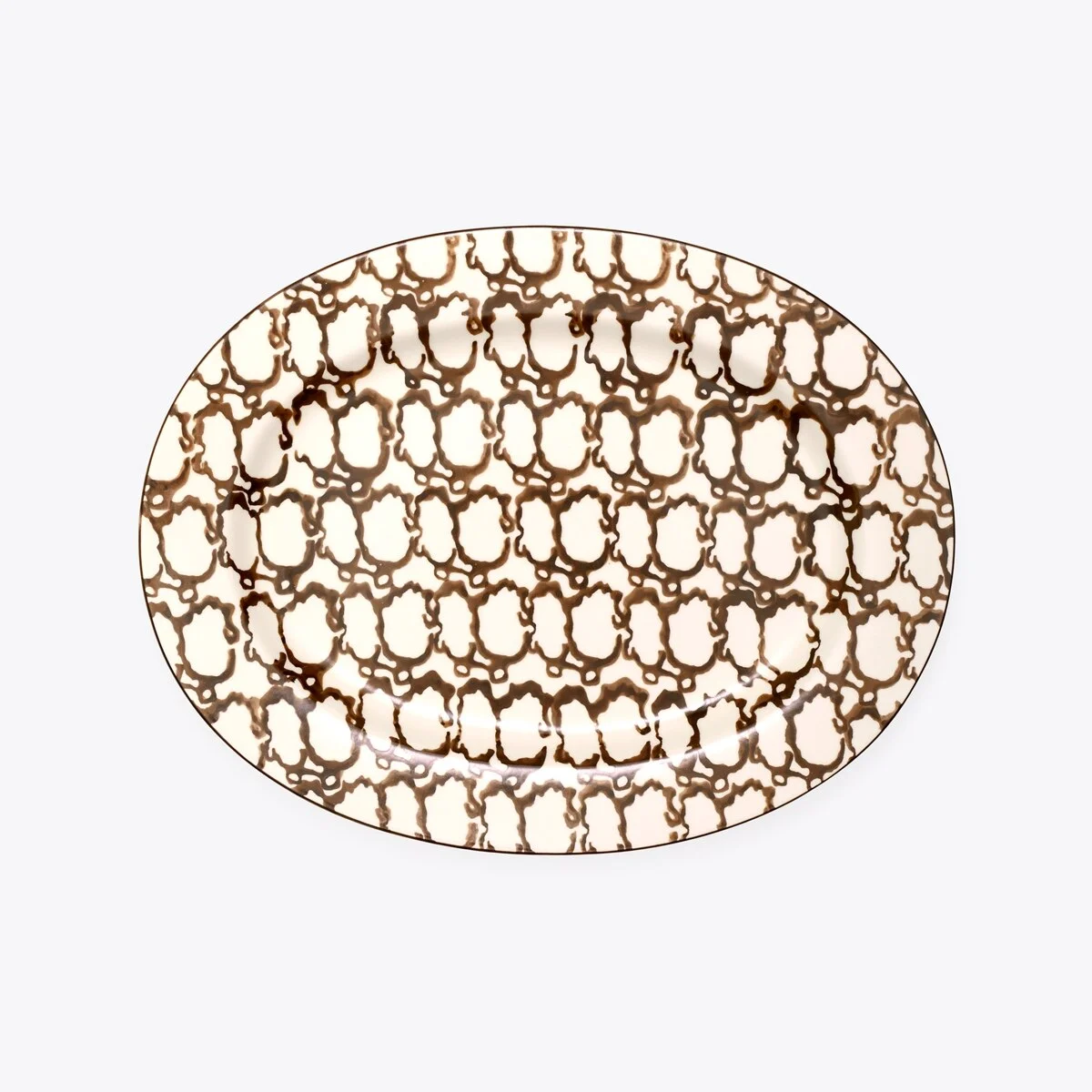 Spongeware Oval Serving Platter - 1