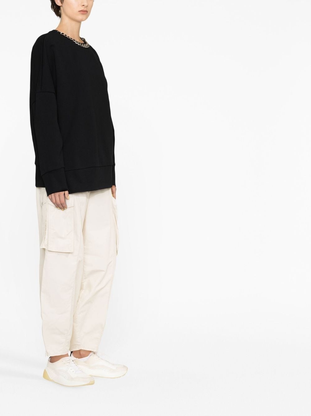 chain-link cotton sweatshirt - 3