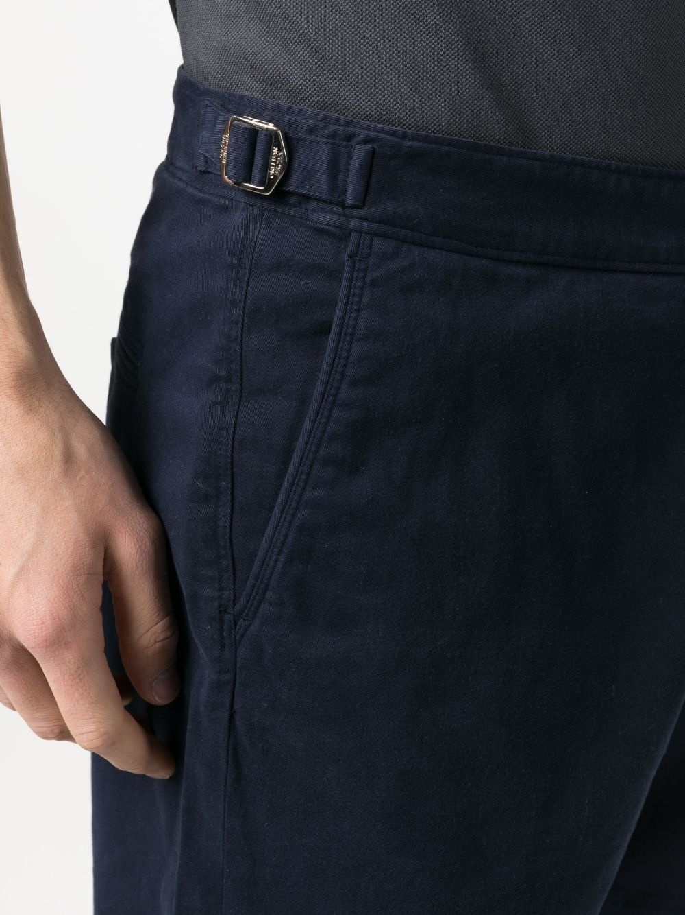 buckle-fastening cotton shorts - 5