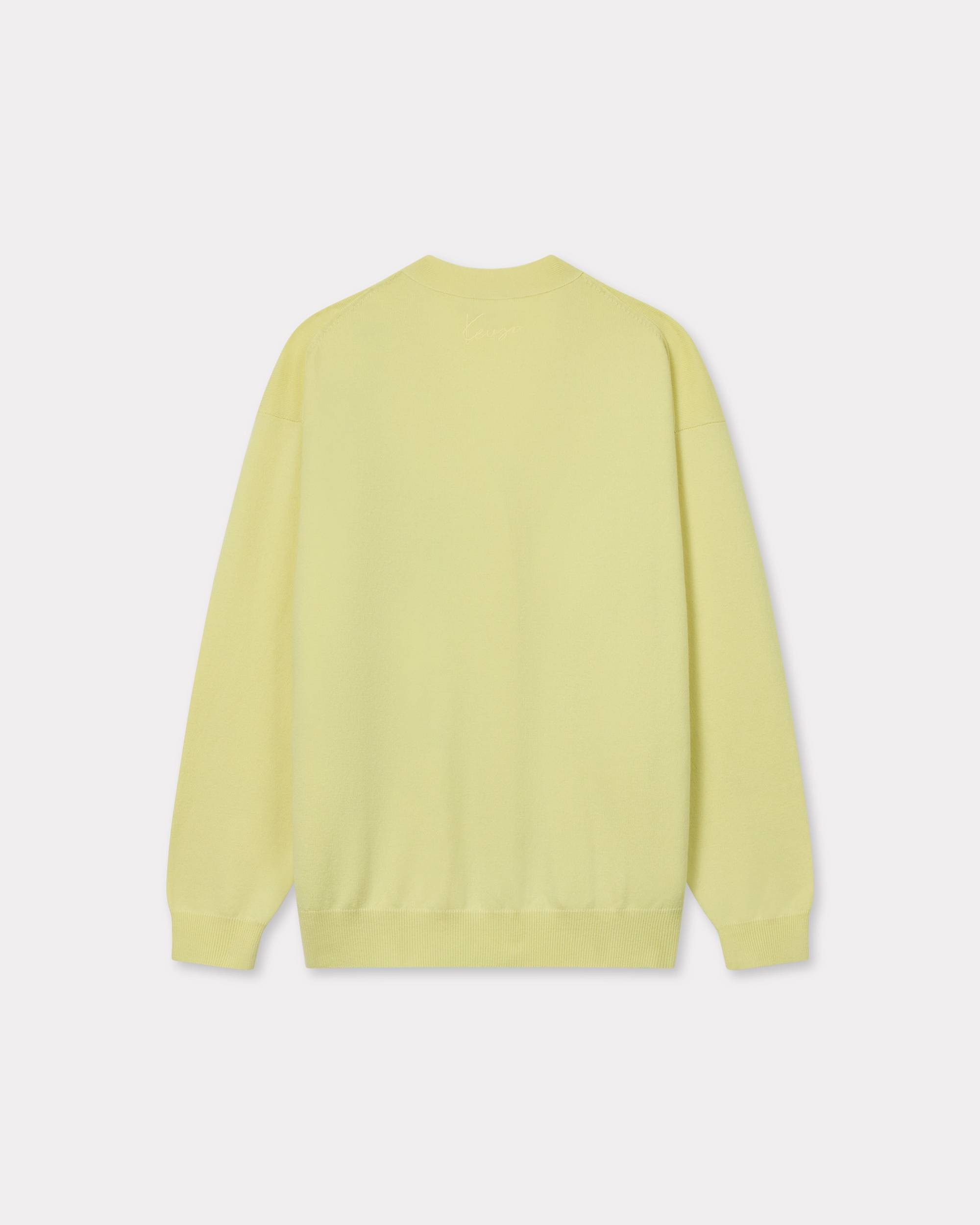 'KENZO Peonies' embroidered mid cardigan in light wool - 2