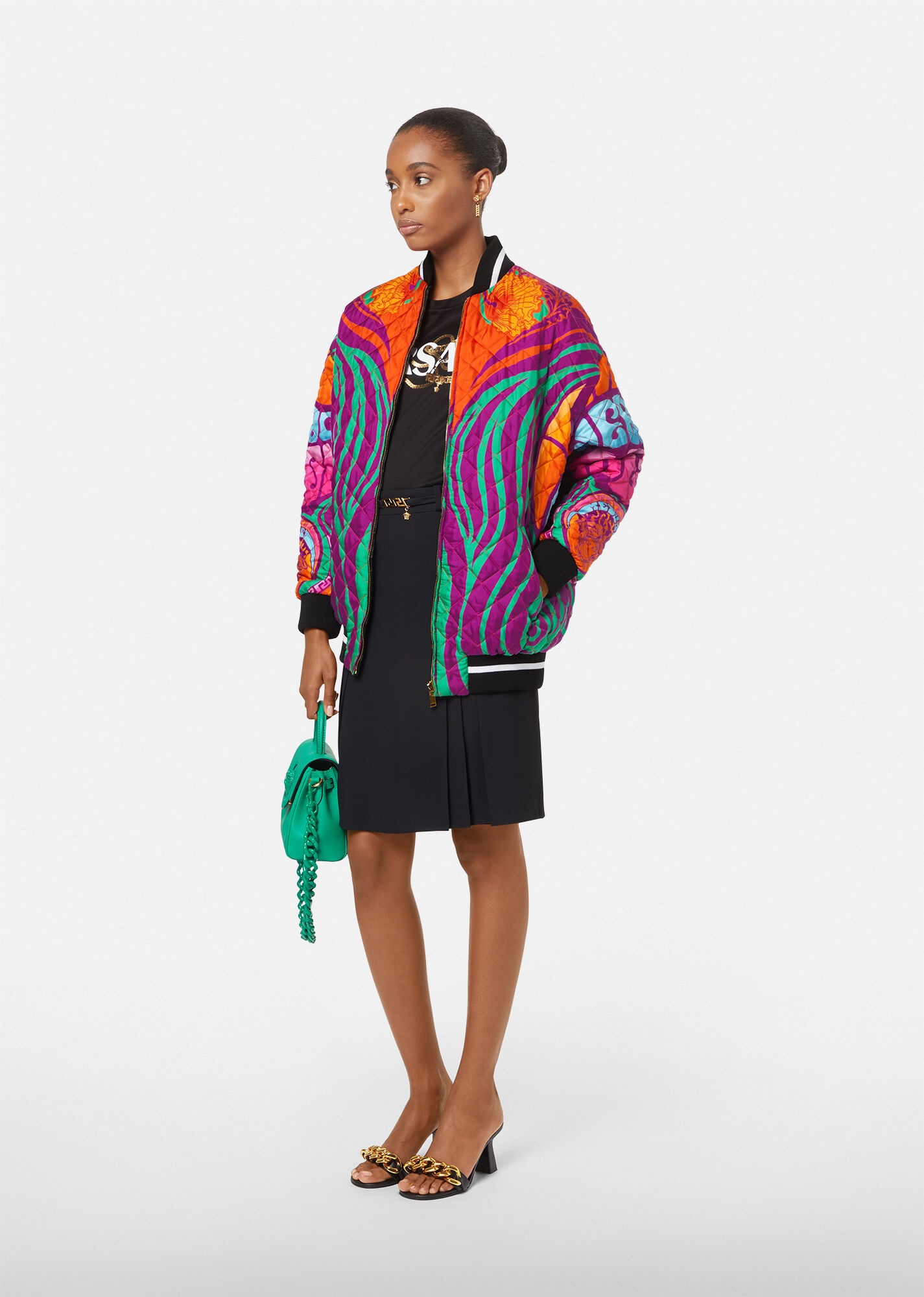 Reversible Medusa Music Silk Jacket - 4